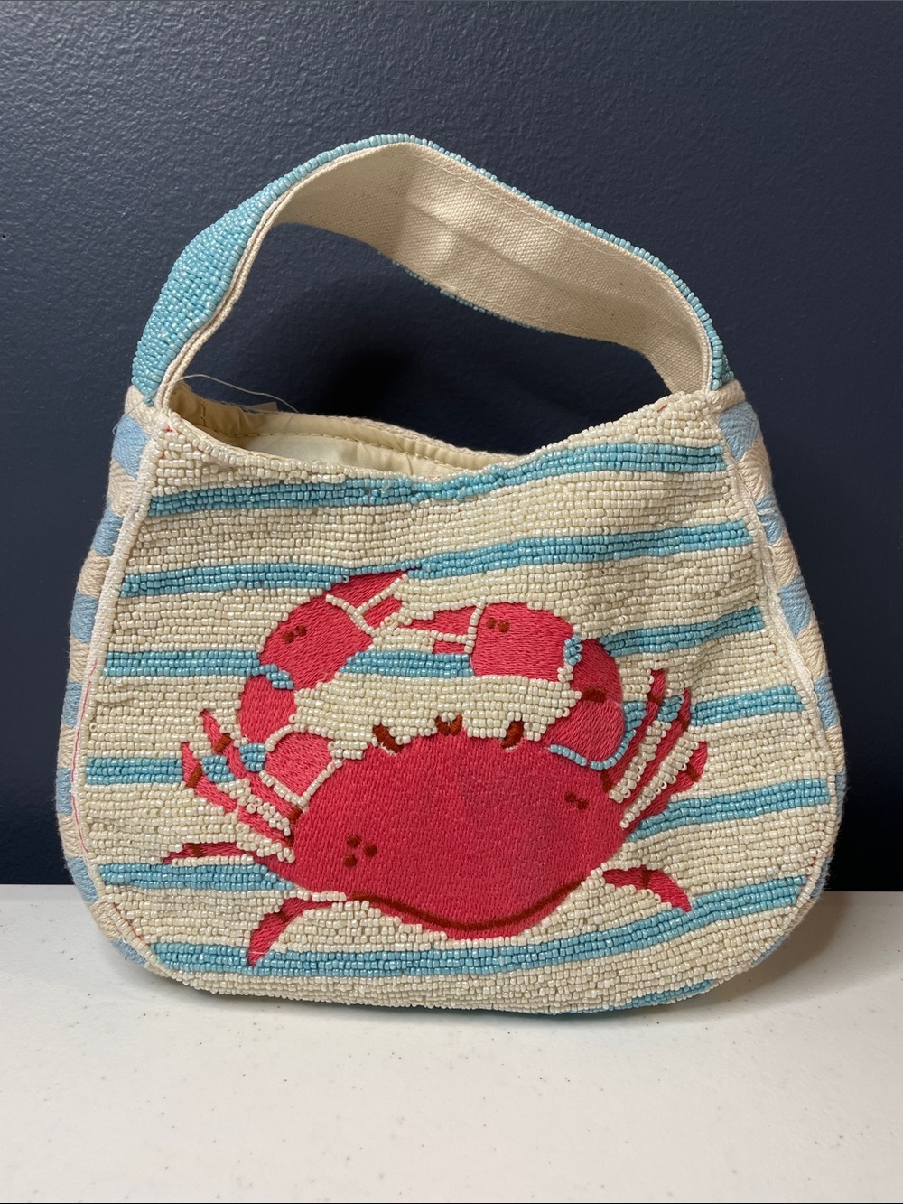 Lulu Beaded Crab Bag